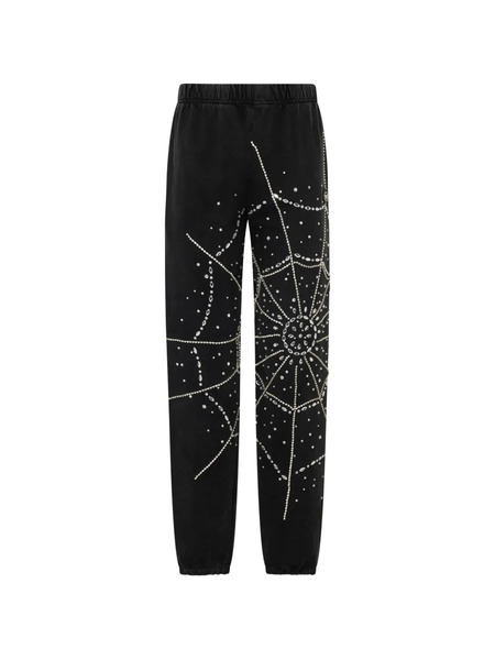  Philipp Plein Spiderweb Strass Joggers - Black 