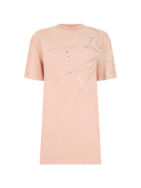  Philipp Plein Spiderweb-strass Mini Dress - Pink 