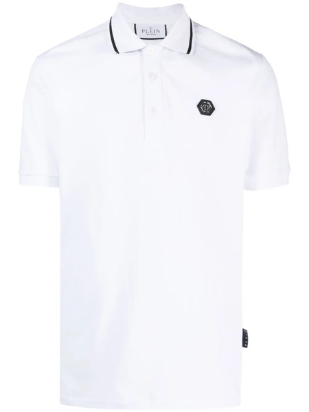  Philipp Plein Ss Paisley Strass Polo Shirt - White 