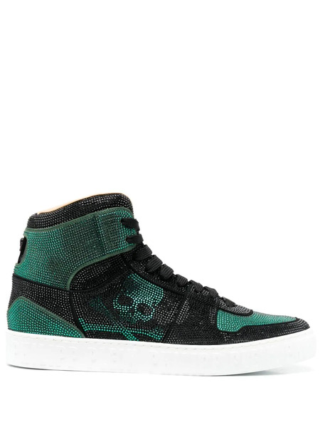  Philipp Plein Strass High-top Sneakers - Black 