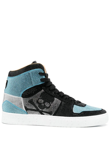  Philipp Plein Strass High-top Sneakers - Blue 