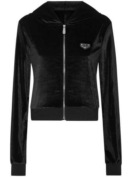  Philipp Plein Strass Skull Hoodie - Black 