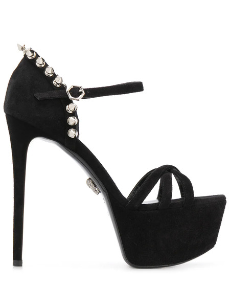  Philipp Plein Stud-embellished Platform Sandals - Black 