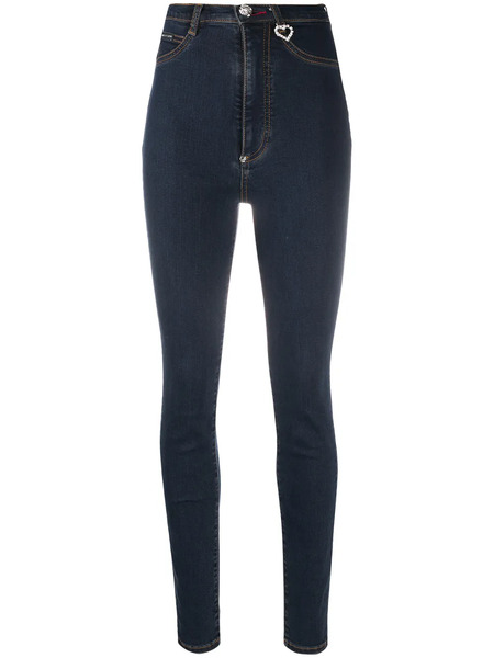  Philipp Plein Super High Rise Jeggings - Blue 