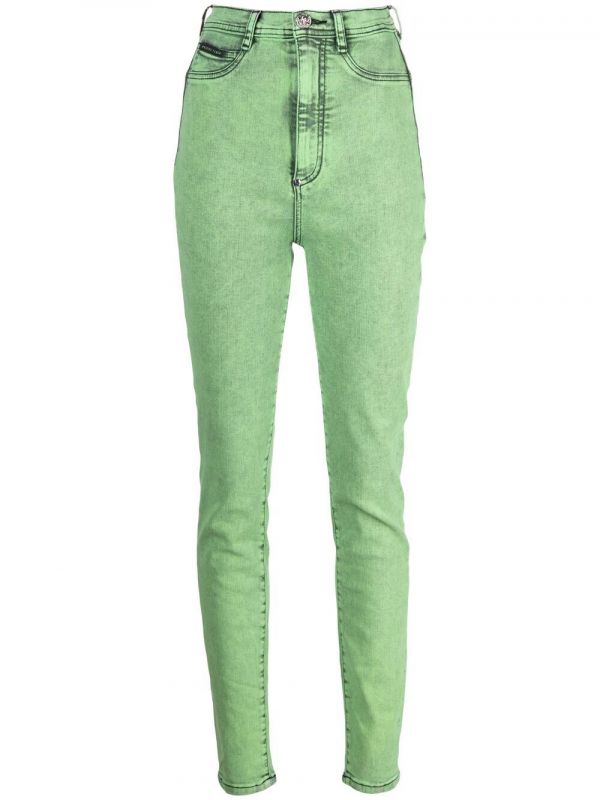  Philipp Plein Super High Waist Jeggings - Green 