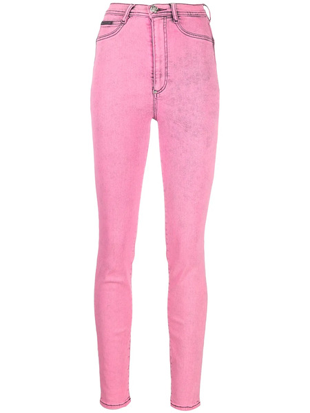 Philipp Plein Super High Waist Jeggings - Pink 