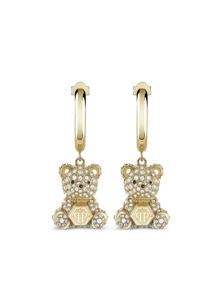  Philipp Plein Teddy Valentine Hoop Earrings - Gold 