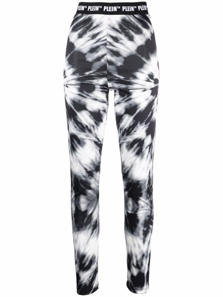  Philipp Plein Tie-dye Print Leggings - Black 