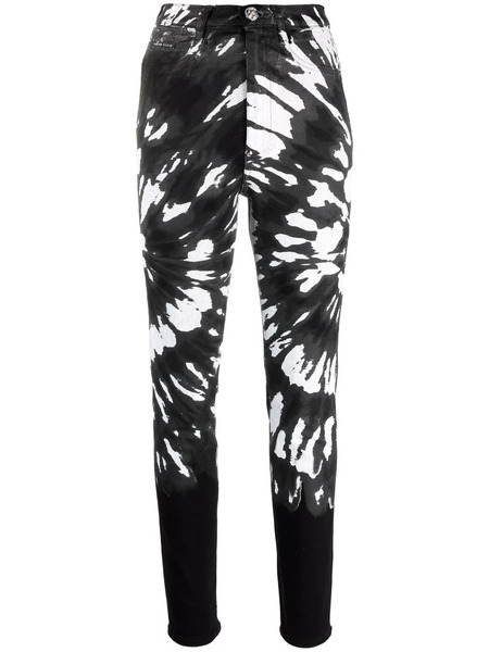  Philipp Plein Tie-dye Slim-fit Trousers - Black 