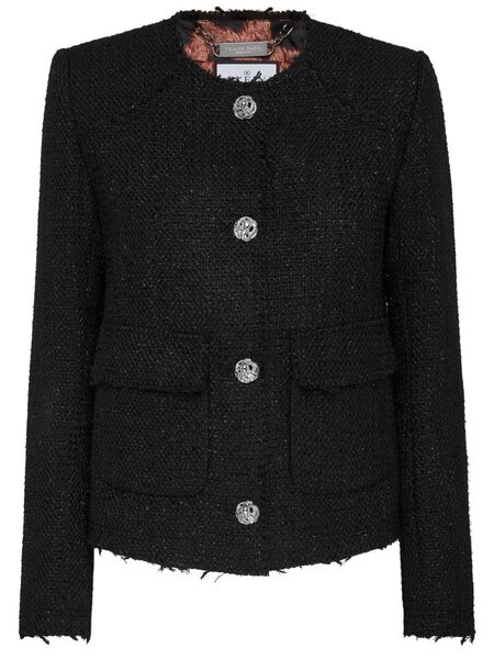  Philipp Plein Tweed Jacket - Black 