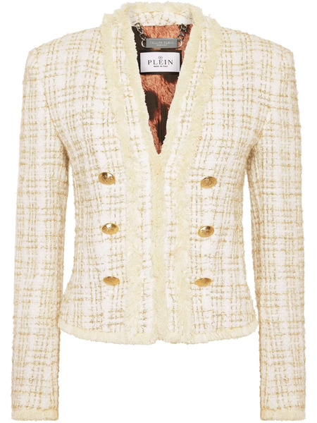 Philipp Plein Tweed Jacket - White 
