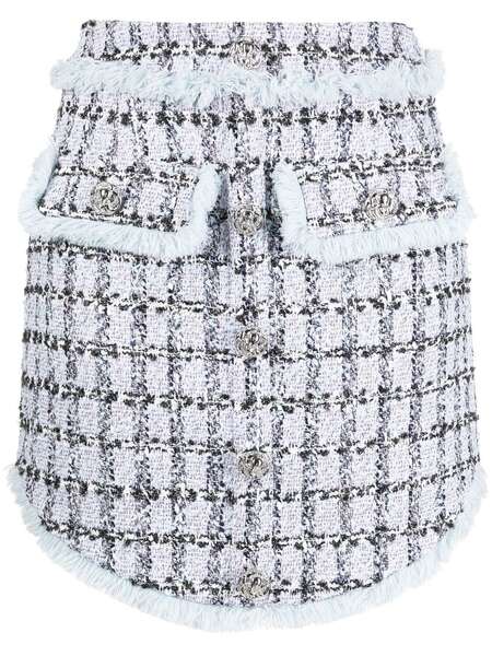  Philipp Plein Tweed Mini Skirt - Blue 