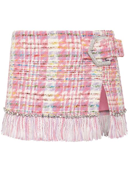  Philipp Plein Tweed Mini Skirt - Pink 