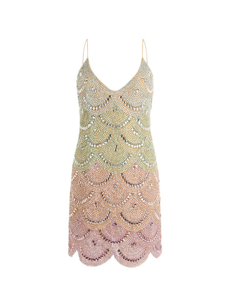  Philipp Plein Waves Multicolour Mini Dress - Green 