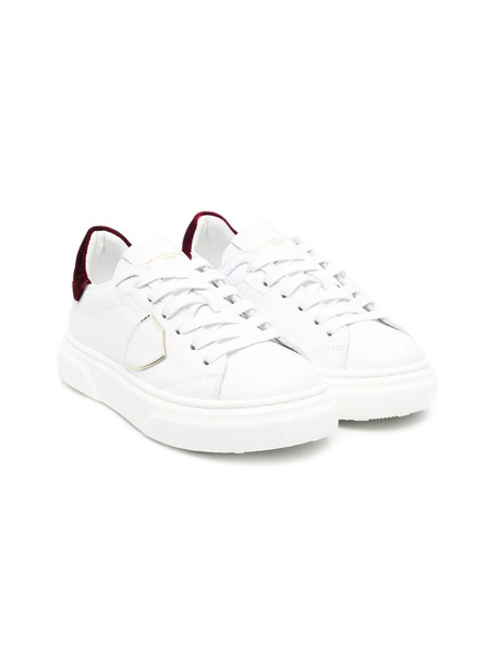  Philippe Model Kids Contrasting Heel Counter Sneakers - White 