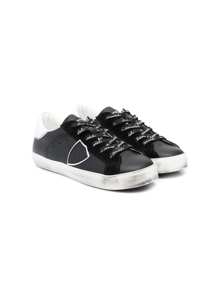  Philippe Model Kids Logo-print Lace-up Sneakers - Black 