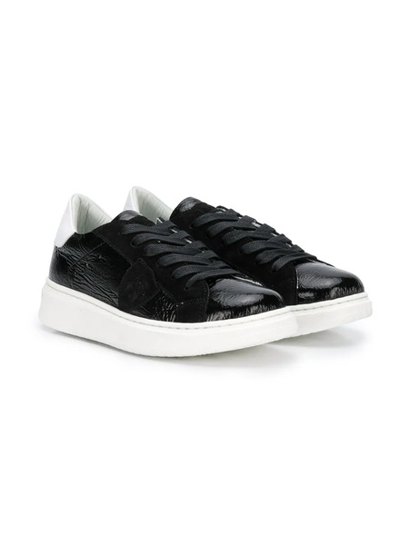  Philippe Model Kids Low Top Lace Up Sneakers - Black 