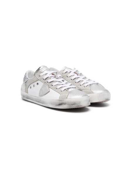  Philippe Model Kids Paris Panelled Leather Sneakers - White 