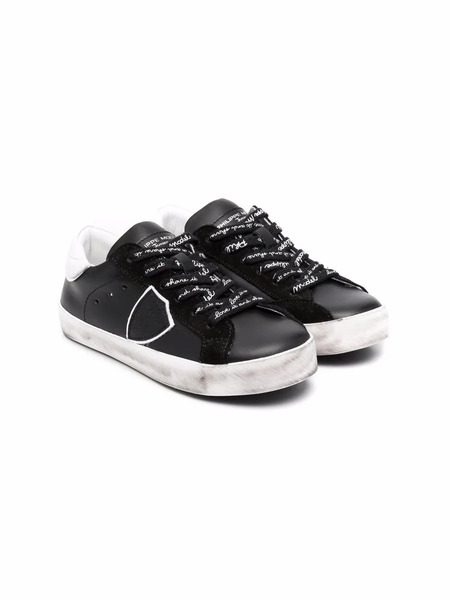  Philippe Model Kids Paris Veau Lace-up Sneakers - Black 