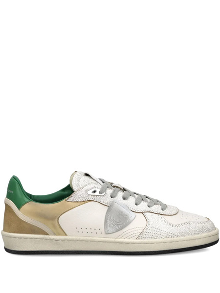  Philippe Model Paris Nice Textured Leather Sneakers - White 