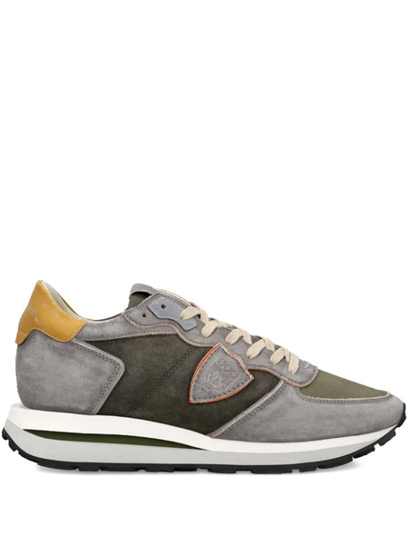  Philippe Model Paris Tropez Haute Low Panelled Suede Sneakers - Grey 