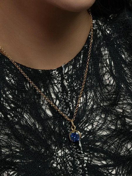  Phillips House Bespoke Sapphire Pendant Necklace - Gold 