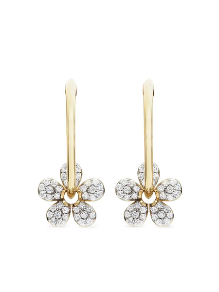  Phillips House 14k Yellow Gold Forget-me-not Diamond Earrings 