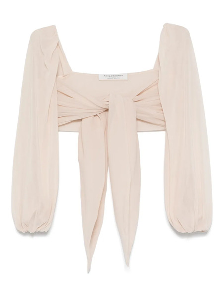  Philosophy Di Lorenzo Serafini Draped-detail Top - Neutrals 