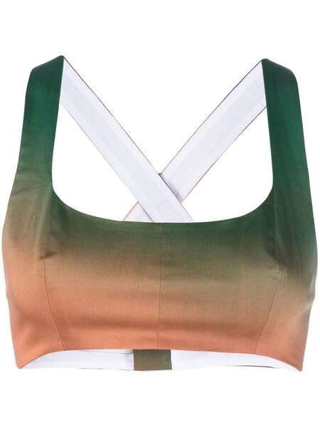  Philosophy Di Lorenzo Serafini Gradient-effect Cropped Top - Brown 
