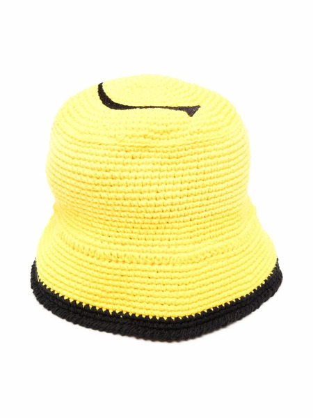  Philosophy Di Lorenzo Serafini Kids Embroidered-logo Knitted Hat - Yellow 
