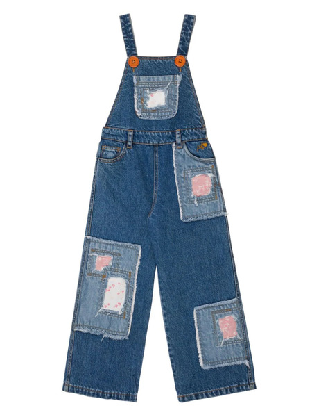  Philosophy Di Lorenzo Serafini Kids Patchwork-design Dungarees - Blue 