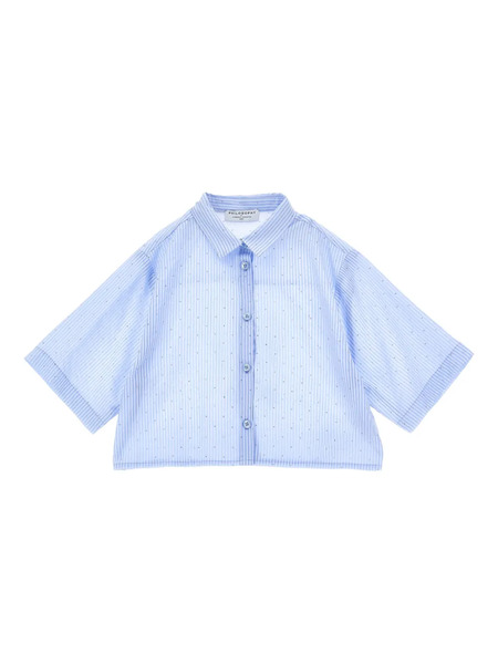 Philosophy Di Lorenzo Serafini Kids Striped-pattern Shirt - Blue 