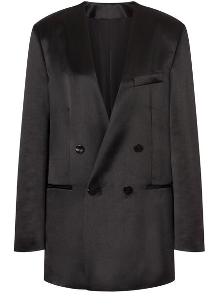  Philosophy Di Lorenzo Serafini Lapeless Double-breasted Blazer - Black 