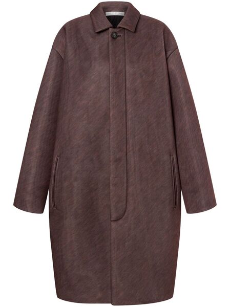  Philosophy Di Lorenzo Serafini Mélange-effect Long Coat - Brown 