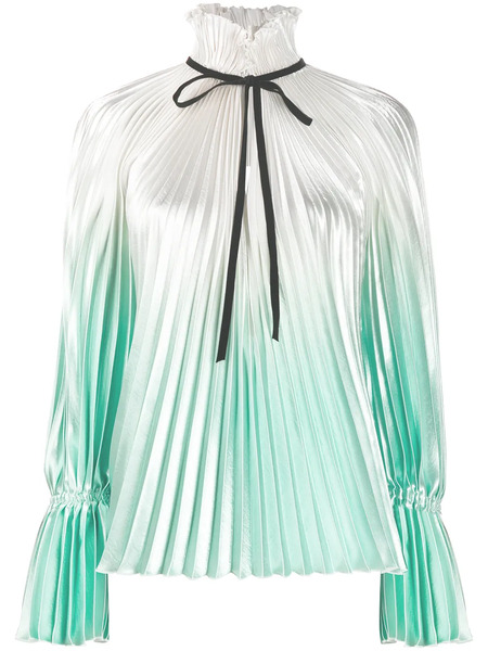  Philosophy Di Lorenzo Serafini Pleated High-neck Blouse - Neutrals 