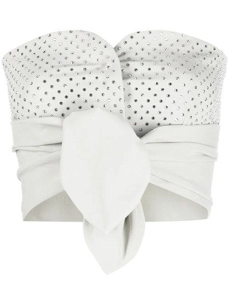  Philosophy Di Lorenzo Serafini Punched-panelling Strapless Top - Grey 