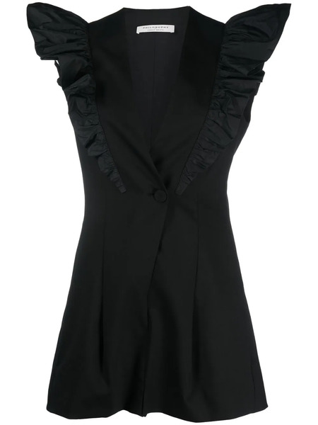  Philosophy Di Lorenzo Serafini Ruffle Sleeves Romper - Black 