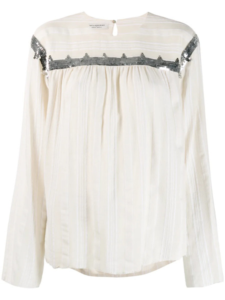  Philosophy Di Lorenzo Serafini Sequin Embellished Blouse - Neutrals 