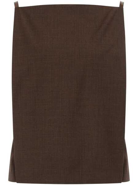  Philosophy Di Lorenzo Serafini Square-neck Straight Top - Brown 