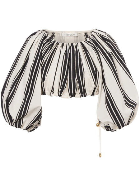  Philosophy Di Lorenzo Serafini Striped Top - White 