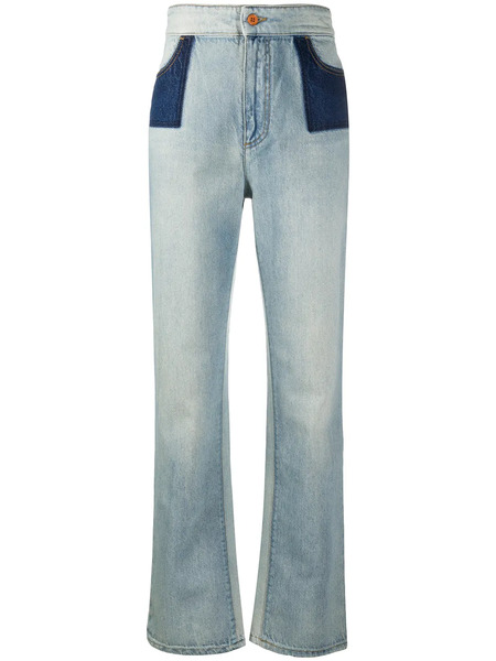  Philosophy Di Lorenzo Serafini Two-tone Panel Jeans - Blue 
