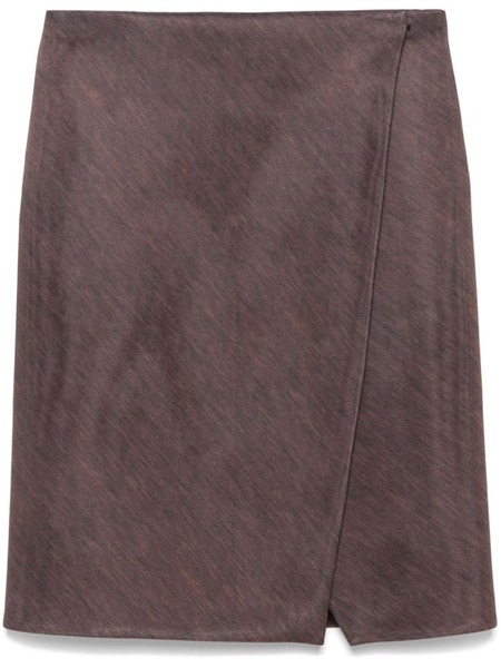  Philosophy Di Lorenzo Serafini Wrap Midi Skirt - Brown 