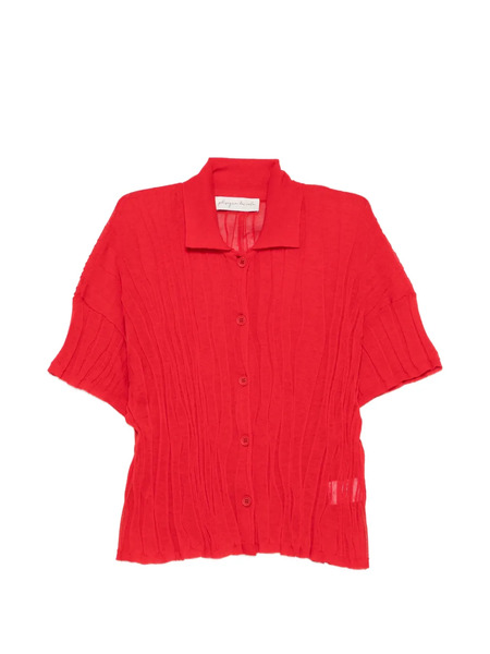  Phisique Du Role Buttoned Short-sleeve Cardigan - Red 