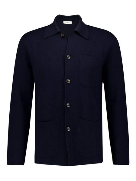  Piacenza Cashmere Button-up Wool Jacket - Blue 
