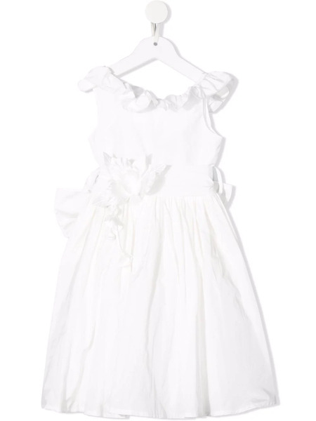  Piccola Ludo Ruffled Flared Dress - White 