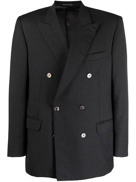  Pierre Cardin Pre-owned 1980s Peak Lapels Double-breasted Blazer - Grey 