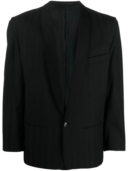  Pierre Cardin Pre-owned 1980s Tonal Striped Dinner Jacket - Black 