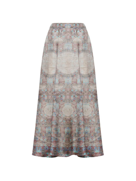  Pierre-louis Mascia Aloe A-line Printed Midi Skirt - Neutrals 
