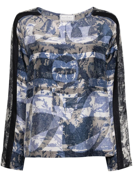  Pierre-louis Mascia Aloe Blouse - Blue 