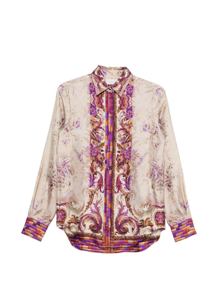  Pierre-louis Mascia Aloe Floral Print Shirt - Neutrals 